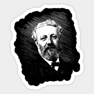 Science Fiction Visionary - Jules Verne Portrait 1 Sticker